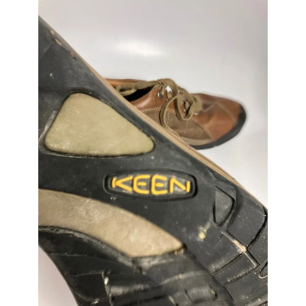 KEEN Presidio Walking Shoes Women 11 Brown Fair Leather Lace Up 1011401